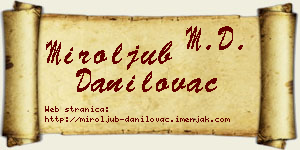 Miroljub Danilovac vizit kartica